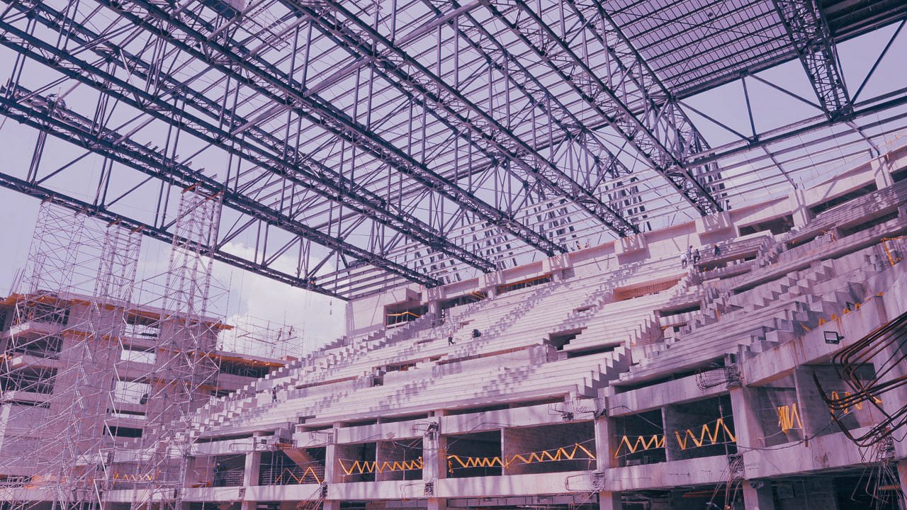 Graderías, Estructura metálica